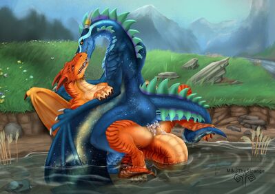 Riverside Breeding 2
art by mik3thestrange
Keywords: dragon;dragoness;wyvern;male;female;feral;M/F;penis;cowgirl;vaginal_penetration;spooge;mik3thestrange