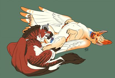 Meeiro x Mirkrali
art by mirkrali
Keywords: dragoness;female;feral;lesbian;oral;vagina;mirkrali