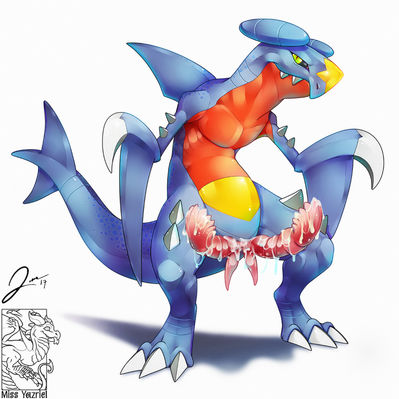 Garchomp
art by missyazriel
Keywords: anime;pokemon;dragon;wyvern;garchomp;male;anthro;solo;penis;hemipenis;spooge;missyazriel