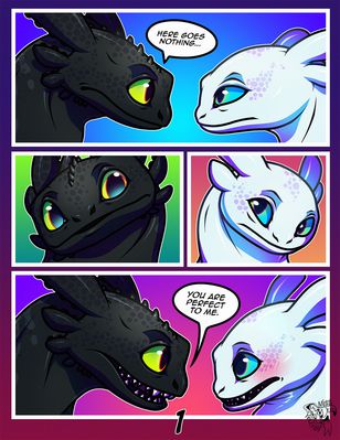 Love Struck 1
art by missyazriel
Keywords: comic;how_to_train_your_dragon;httyd;night_fury;dragon;dragoness;toothless;nubless;male;female;anthro;M/F;non-adult;missyazriel