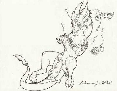 Spyro and Cynder
art by mkananoja
Keywords: videogame;spyro_the_dragon;dragon;dragoness;spyro;cynder;male;female;anthro;M/F;missionary;suggestive;mkananoja