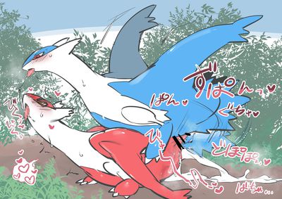 Latias and Latios Mating
art by mochi
Keywords: anime;pokemon;avian;bird;latias;latios;male;female;anthro;M/F;penis;from_behind;orgasm;ejaculation;suggestive;spooge;mochi