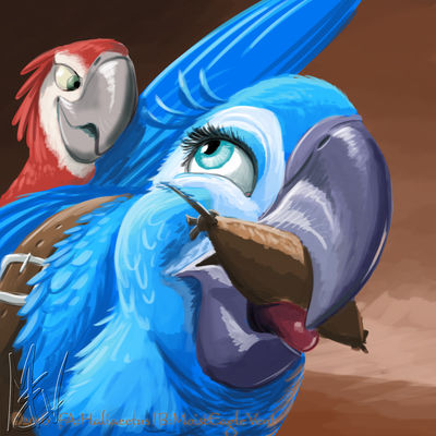 Jewel and Felipe
art by moisteaglevent
Keywords: cartoon;rio;bird;avian;parrot;jewel;felipe;male;female;anthro;M/F;bondage;from_behind;suggestive;moisteaglevent