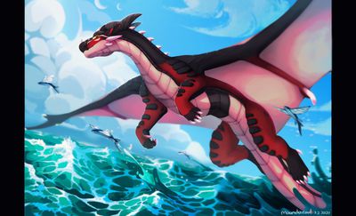 Flying Low (Wings_of_Fire)
art by moondo.cool
Keywords: wings_of_fire;skyrim;dragoness;female;feral;solo;non-adult;moondo.cool