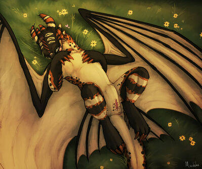Atil Relaxing
art by moonski
Keywords: how_to_train_your_dragon;httyd;night_fury;dragoness;female;feral;solo;vagina;moonski