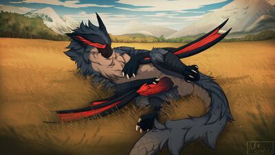 Cute Cuga
art by moonski
Keywords: videogame;monster_hunter;dragon;wyvern;nargacuga;male;feral;solo;penis;moonski