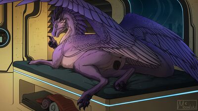 Hannu
art by moonski
Keywords: dragoness;female;feral;solo;vagina;moonski