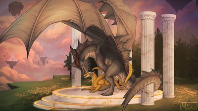 Royal Gateway (DnD)
art by moonski
Keywords: dungeons_and_dragons;bahamut;dragon;dragoness;male;female;feral;M/F;penis;from_behind;vaginal_penetration;spooge;moonski