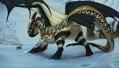 Snow Hunt
art by moonski
Keywords: how_to_train_your_dragon;httyd;night_fury;dragoness;female;feral;solo;vagina;moonski