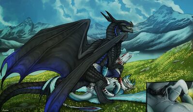 Triple Tundra (closeup)
art by moonski
Keywords: how_to_train_your_dragon;httyd;night_fury;dragon;dragoness;male;female;feral;M/F;lesbian;penis;missionary;from_behind;double_penetration;closeup;orgasm;ejaculation;spooge;moonski