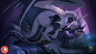 Zubeia and Avizandum Mating 2 (Dragon_Prince)
art by moonski
Keywords: dragon_prince;queen_zubeia;avizandum;dragon;dragoness;male;female;feral;M/F;penis;missionary;vaginal_penetration;spooge;moonski