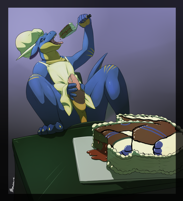 Birthday Dragon
art by morca
Keywords: dragon;male;feral;solo;penis;masturbation;spooge;humor;morca