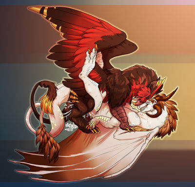 Rune x Serratia
art by morglenpraefectum
Keywords: dragoness;gryphon;male;female;feral;M/F;missionary;suggestive;ejaculation;orgasm;spooge;morglenpraefectum