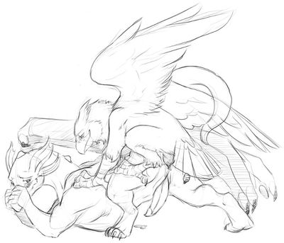 Gryphon and Slither
art by sefeiren
Keywords: dragon;gryphon;male;feral;M/M;penis;from_behind;spooge;sefeiren