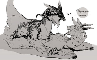 Dragon Yuri
art by mucknagabe
Keywords: dragon;dragoness;male;female;anthro;M/F;missionary;mucknagabe