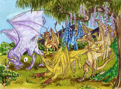 Tis' The Season
art by murrahnithahn-i-ia
Keywords: dragon;dragoness;male;female;feral;M/F;penis;vagina;suggestive;murrahnithahn-i-ia