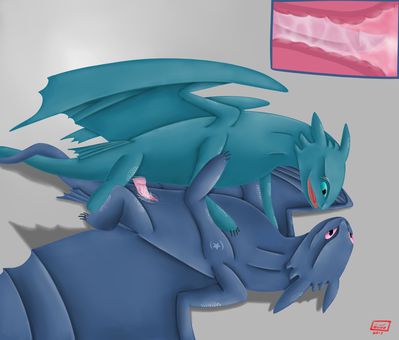 Fury Fun
art by mus0
Keywords: how_to_train_your_dragon;night_fury;dragon;dragoness;male;female;anthro;M/F;penis;missionary;vaginal_penetration;internal;spooge;mus0