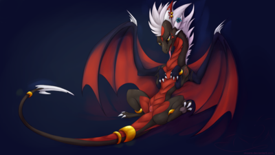 My Body Is Ready
art by oksara
Keywords: dragoness;female;feral;solo;oksara