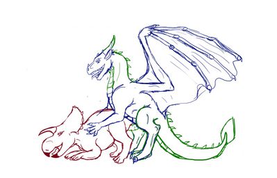 Syrazor and Avaceratops Mating 2
art by mykamoon
Keywords: dragon;syrazor;dinosaur;ceratopsid;avaceratops;male;female;feral;M/F;penis;from_behind;mykamoon