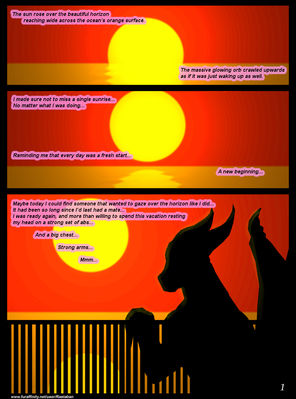 Never Miss A Sunrise (page 01)
art by rastaban
Keywords: comic;dragon;anthro;dragoness;female;feral;M/F;suggestive;rastaban