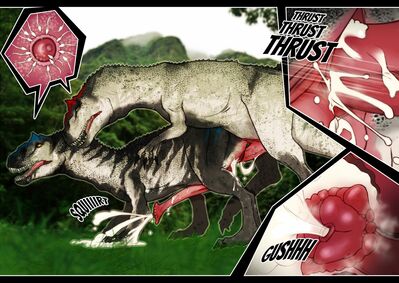 Allosaurus Sex
art by naeonnoir
Keywords: dinosaur;theropod;allosaurus;male;feral;M/M;penis;from_behind;anal;internal;closeup;orgasm;ejaculation;spooge;naeonnoir