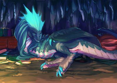 Auroth the Winter Wyvern
art by nahyon
Keywords: videogame;defense_of_the_ancients;dota;dragoness;wyvern;winter_wyvern;auroth;female;feral;solo;vagina;nahyon