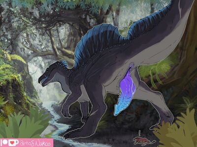 River Stalker
art by nakoo
Keywords: dinosaur;theropod;spinosaurus;male;feral;solo;penis;nakoo