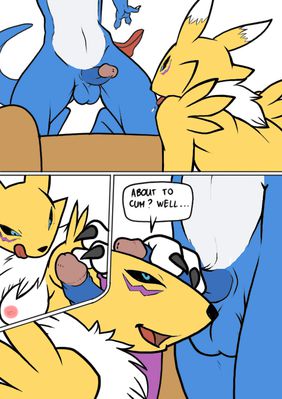 Digilands 11
art by nanogrrr and gadonstriom
Keywords: comic;anime;digimon;dragon;furry;canine;fox;flamedramon;renamon;male;female;anthro;breasts;M/F;penis;oral;nanogrrr;gadonstriom