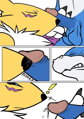 Digilands 13
art by nanogrrr and gadonstriom
Keywords: comic;anime;digimon;dragon;furry;canine;fox;flamedramon;renamon;male;female;anthro;breasts;M/F;penis;oral;closeup;spooge;nanogrrr;gadonstriom