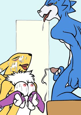 Digilands 19
art by nanogrrr and gadonstriom
Keywords: comic;anime;digimon;dragon;furry;canine;fox;flamedramon;renamon;male;female;anthro;breasts;M/F;penis;masturbation;spooge;nanogrrr;gadonstriom