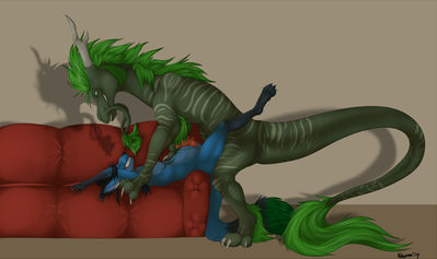 Dragon Stuffing
art by naoma-hiru
Keywords: eastern_dragon;dragon;furry;canine;fox;anthro;feral;male;M/M;missionary;anal;penis;naoma-hiru