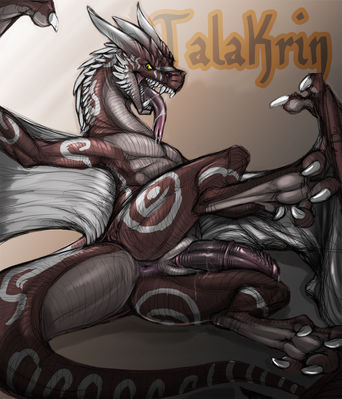 Talakrin
art by narse
Keywords: dragon;feral;male;solo;penis;spooge;narse