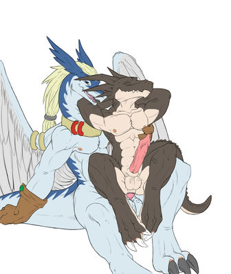 Duzz and Shiron
art by narse
Keywords: anime;legendz;dragon;shiron;male;anthro;M/M;penis;reverse_cowgirl;anal;narse