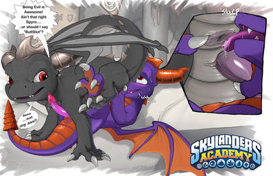 Naughty Skylanders
art by narse
Keywords: videogame;skylanders;spyro;dark_spyro;dragon;male;anthro;M/M;penis;69;oral;anal;rimjob;masturbation;closeup;spooge;narse