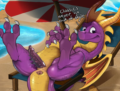 Spyro Classics
art by narse
Keywords: videogame;spyro_the_dragon;dragon;spyro;male;anthro;solo;penis;spooge;beach;narse