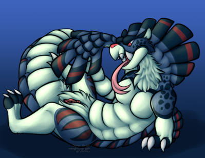 Najarala
art by naughtygryph
Keywords: videogame;monster_hunter;dragoness;najarala;female;anthro;breasts;solo;vagina;naughtygryph