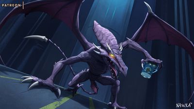 Ridley
art by nawka
Keywords: videogame;metroid;alien;reptile;ridley;male;feral;solo;penis;spooge;nawka