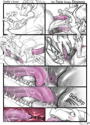 Daddy's Scent (page 9)
art by narse
Keywords: comic;dragon;male;feral;M/M;penis;oral;anal;rimjob;closeup;internal;incest;narse