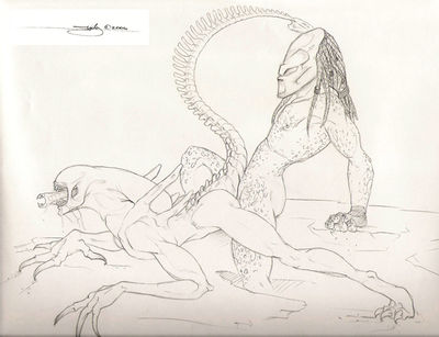 AvP
art by yautja (?)
Keywords: alien;xenomorph;predator;anthro;male;female;M/F;from_behind;yautja