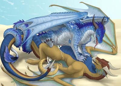 Minrok and Dremora Mating
art by nero_eternity
Keywords: dragon;dragoness;male;female;feral;M/F;penis;missionary;vaginal_penetration;spooge;beach;nero_eternity