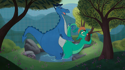 Reluctant Dragon Mating With Nessie
art by zaush
Keywords: cartoon;disney;the_reluctant_dragon;the_ballad_of_nessie;dragon;loch_ness_monster;reluctant_dragon;nessie;male;female;anthro;M/F;from_behind;penis;zaush