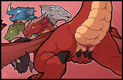 Tiamat
art by nexivian
Keywords: dungeons_and_dragons;dragoness;hydra;tiamat;female;feral;solo;cloaca;spread;presenting;nexivian