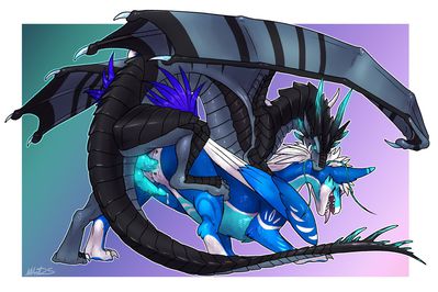 Azuryix and Visha Mating
art by nitrods
Keywords: dragon;dragoness;male;female;feral;M/F;penis;hemipenis;from_behind;vaginal_penetration;spooge;nitrods