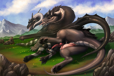 Caesar and Dagor Mating
art by nitrods
Keywords: dragon;male;feral;M/M;penis;spoons;anal;spooge;nitrods
