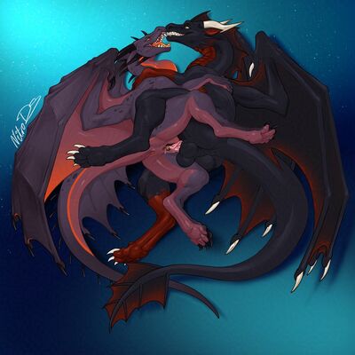 Darkdragon2694 and Knightofthedragon
art by nitrods
Keywords: dragon;dragoness;male;female;feral;M/F;penis;missionary;vaginal_penetration;spooge;nitrods