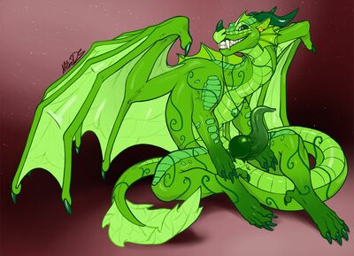 Do Something (Wings_of_Fire)
art by nitrods
Keywords: wings_of_fire;leafwing;rainwing;hybrid;dragon;feral;solo;penis;presenting;nitrods