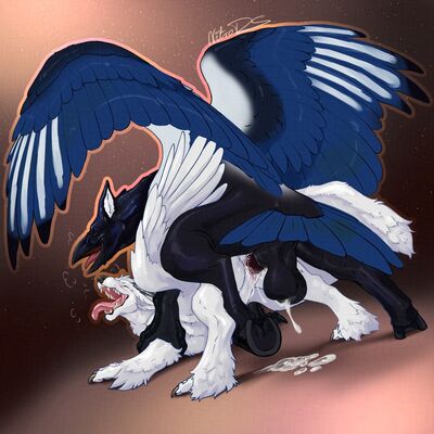 Hippogryph and Dragoness
art by nitrods
Keywords: dragoness;hippogryph;male;female;feral;M/F;penis;from_behind;vaginal_penetration;spooge;nitrods