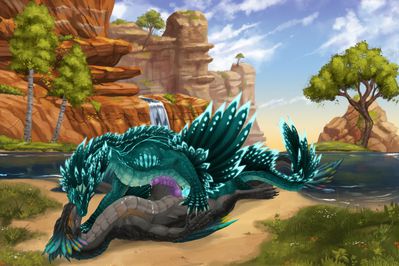 Mating Drakes
art by nitrods
Keywords: videogame;ark_survival_evolved;dragon;male;feral;M/M;penis;missionary;anal;spooge;nitrods