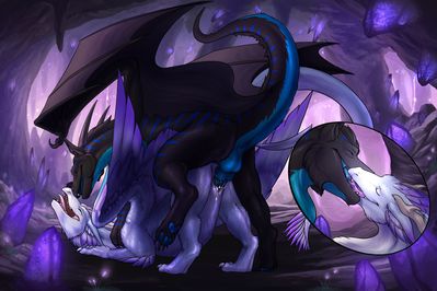 Dragons Mating
art by nitrods
Keywords: dragon;dragoness;male;female;feral;M/F;penis;from_behind;vaginal_penetration;spooge;nitrods