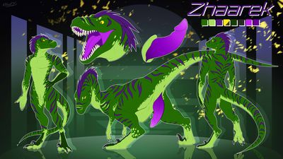 Zhaarek Reference
art by nitrods
Keywords: dinosaur;theropod;raptor;male;feral;anthro;solo;penis;closeup;reference;nitrods